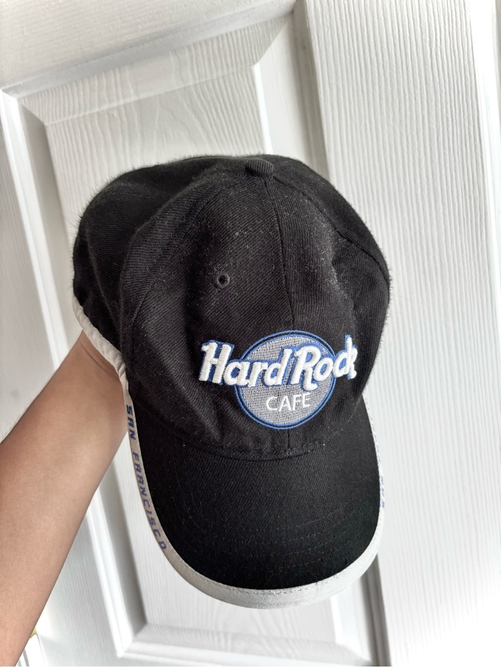 Hard Rock Cafe San Francisco Hat Cap Black Gray Love All Serve All Adjustable